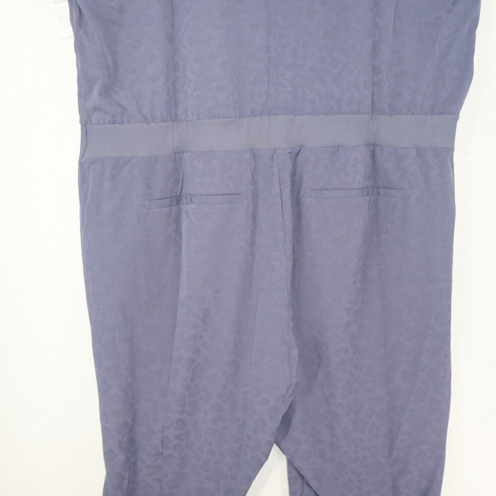 NEW Athleta Brooklyn Textured Jumpsuit Women's Plus Size 26 Gray Violet Purple - Picture 10 of 13